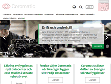 Tablet Screenshot of coromatic.se